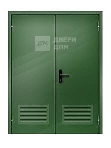 Глухая ДПМ-02 2-го типа противопожарная дверь двупольная с вент решеткой