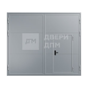 Противопожарные распашные ворота с калиткой ВПМ-115